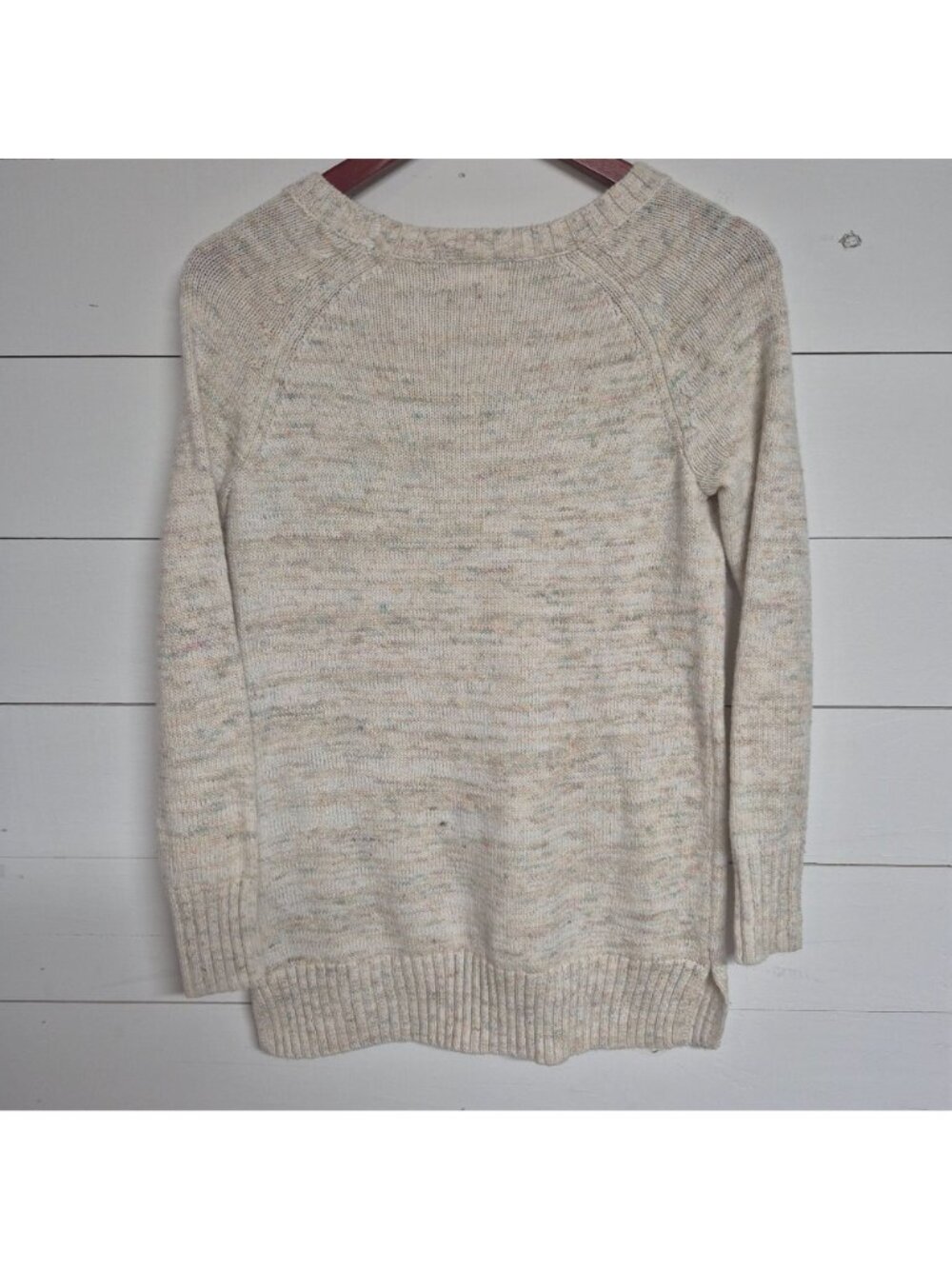 LC Lauren Conrad Women's Cream Festive Sweater Size XS - Picture 4 of 6